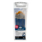 SVP7-SIA | Gold Taklon 10pc Round/Shader Acrylic Brush Value Pack