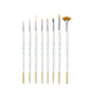 RSET-TK-MINI - Royal Gold™ 8pc Golden Taklon Ultra-Short Handle Variety Brush Set