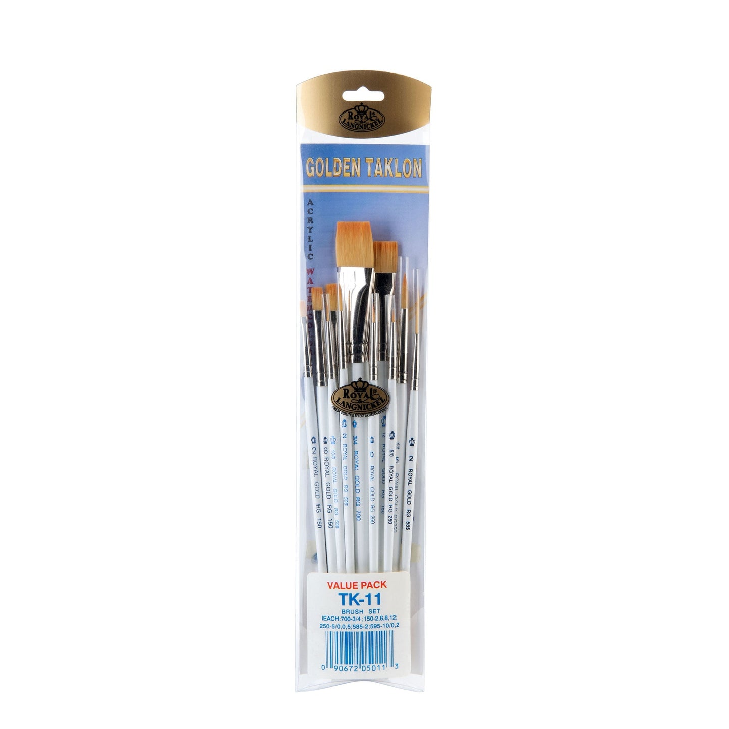 RSET-TK11 - Royal Gold™ 11pc Assorted Brush Set packaging front