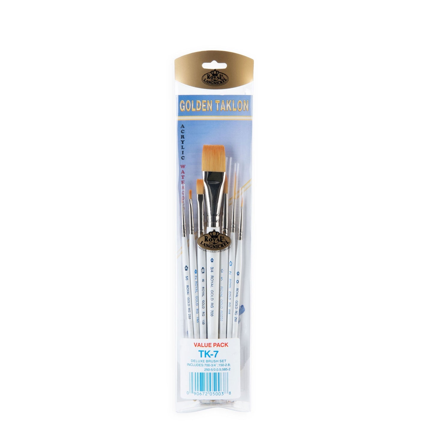 RSET-TK7 - Royal Gold™ 7pc Assorted Brush Set packaging front