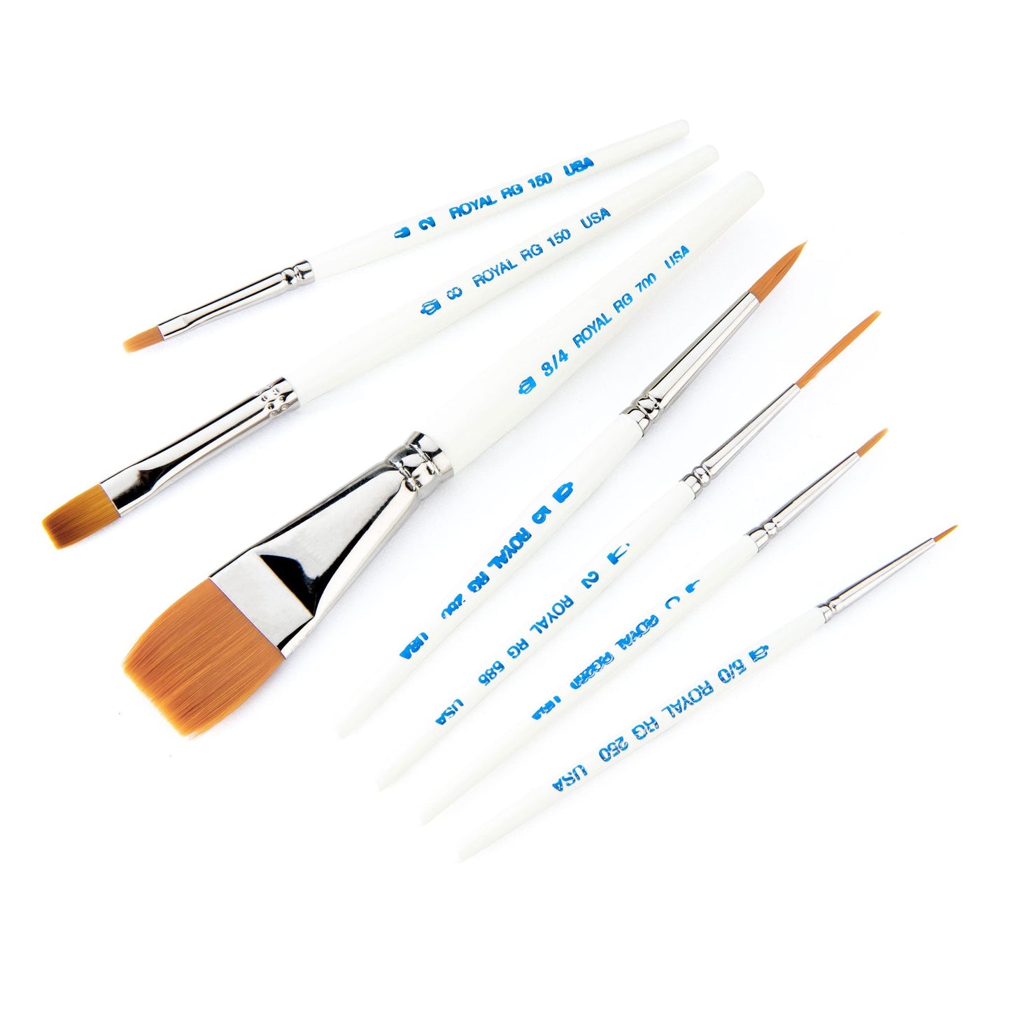 RSET-TK7S - Royal Gold™ 7pc Assorted Short Handle Brush Set glam 3