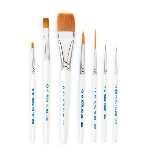 RSET-TK7S - Royal Gold™ 7pc Assorted Short Handle Brush Set