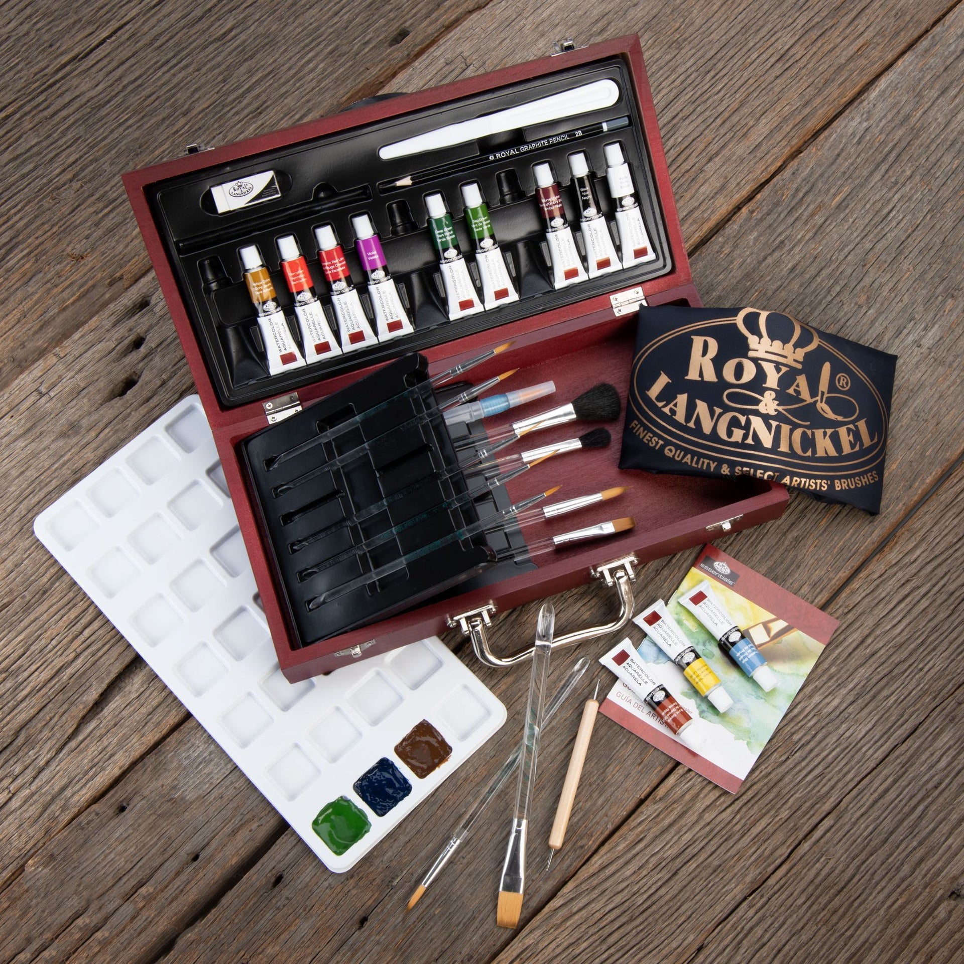 RSET-WAT2000 - Essentials™ 32pc Watercolor Painting Travel Art Set glam 2