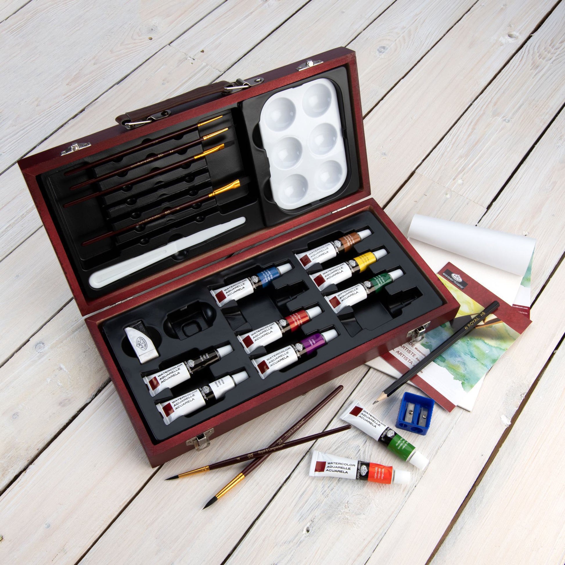 RSET-WAT3000 - Essentials™ 24pc Watercolor Painting Travel Art Set glam 2