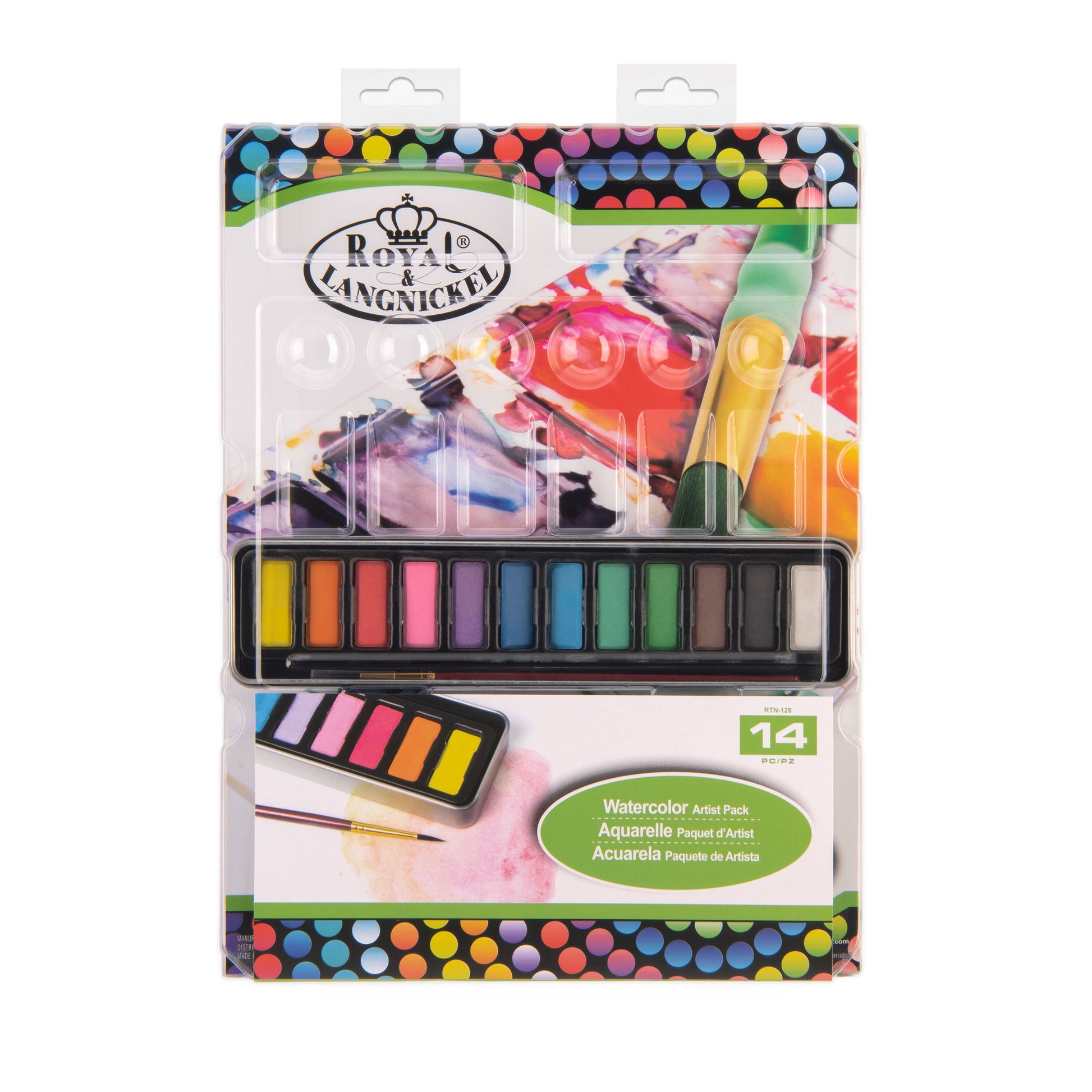 RTN-126 - Watercolor Cake Artist Pack - 14pc packaging front