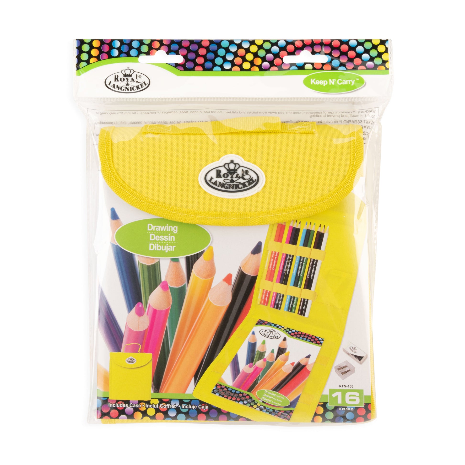 RTN-163 - Keep N' Carry™ Drawing Art Set - 16pc packaging front