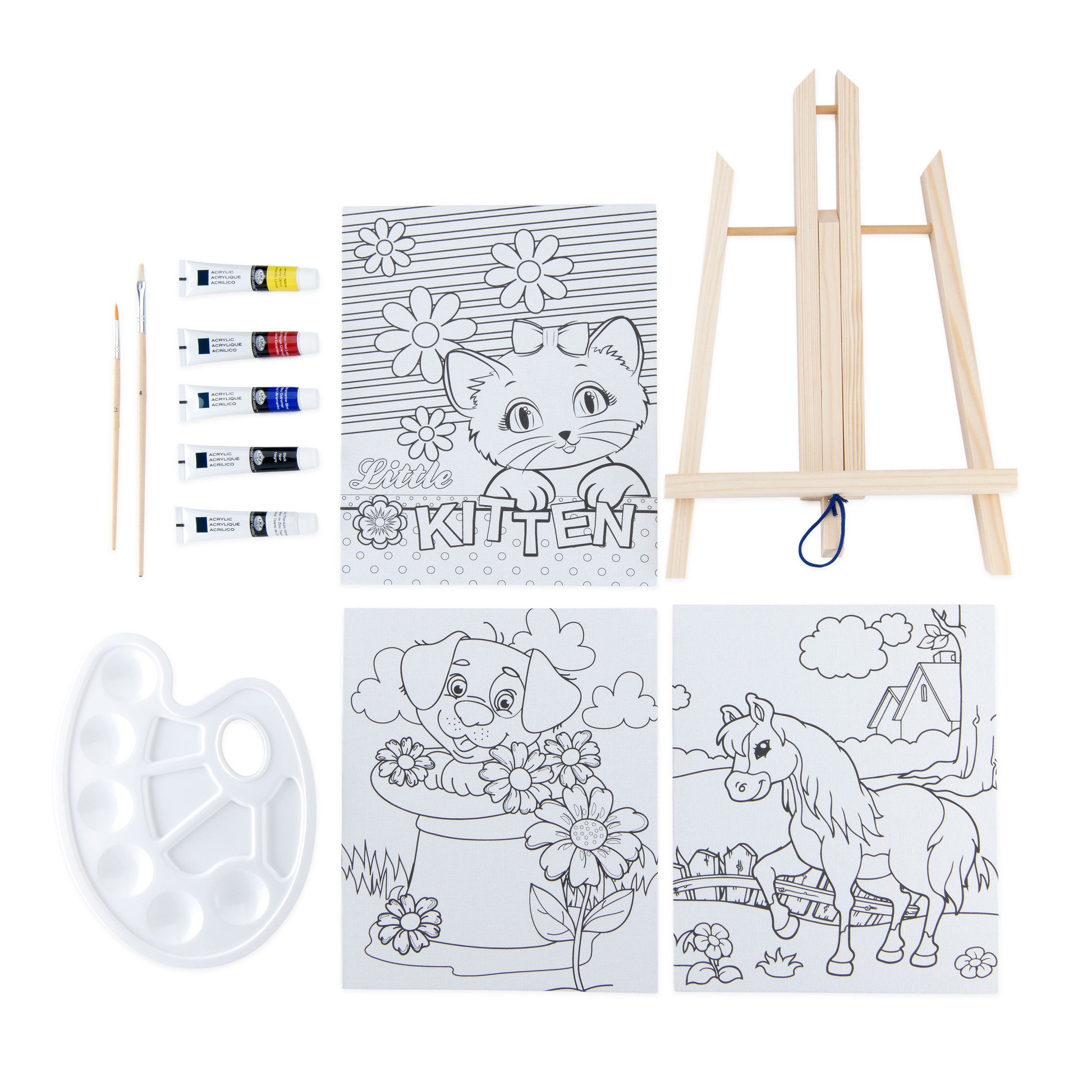 RTN-171 - Wood Easel Art Set - 12pc