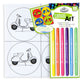 RTN-266 - Canvas Art™ 8pc Double-Tipped Markers "Scooters" Art Set packaging front