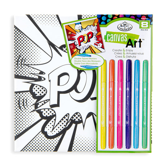 RTN-267 - Canvas Art™ 8pc Double-Tipped Markers "Pop" Art Set packaging front