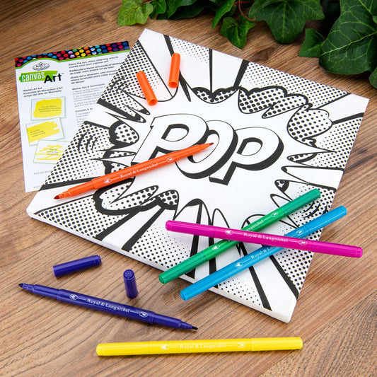 RTN-267 - Canvas Art™ 8pc Double-Tipped Markers "Pop" Art Set glam