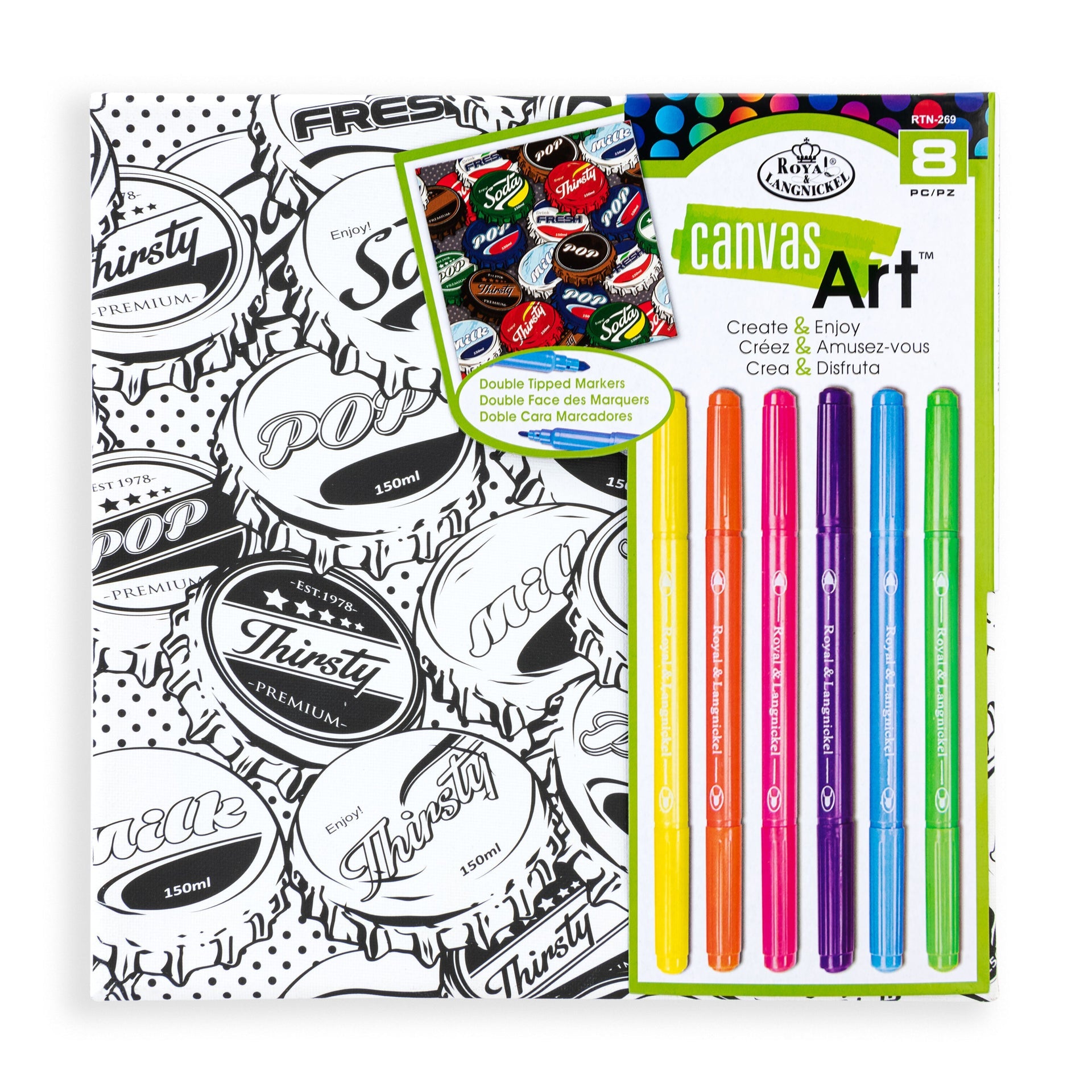 RTN-269 | Canvas Art™ 8pc Double-tipped Markers 