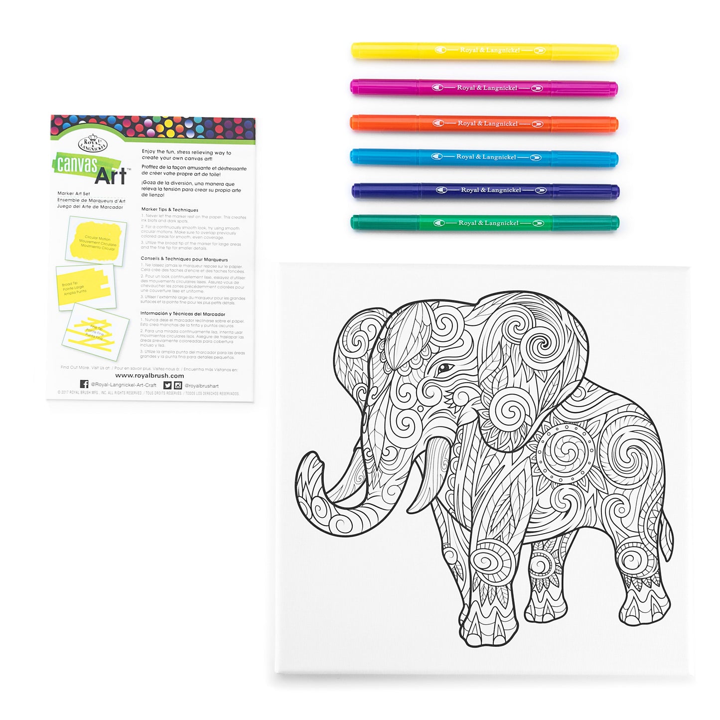 RTN-274 - Canvas Art™ Markers Elephant