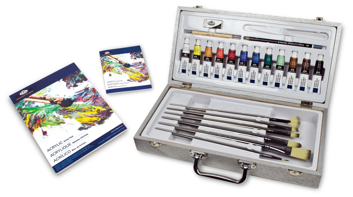 RZEN-ACR5301 | Essentials™ 26pc Acrylic Paint Zen Brush Travel Art Set