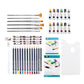 RZEN-MML4301 | Essentials™ 50pc Mixed Media Long Handle Zen Brush Travel Art Set