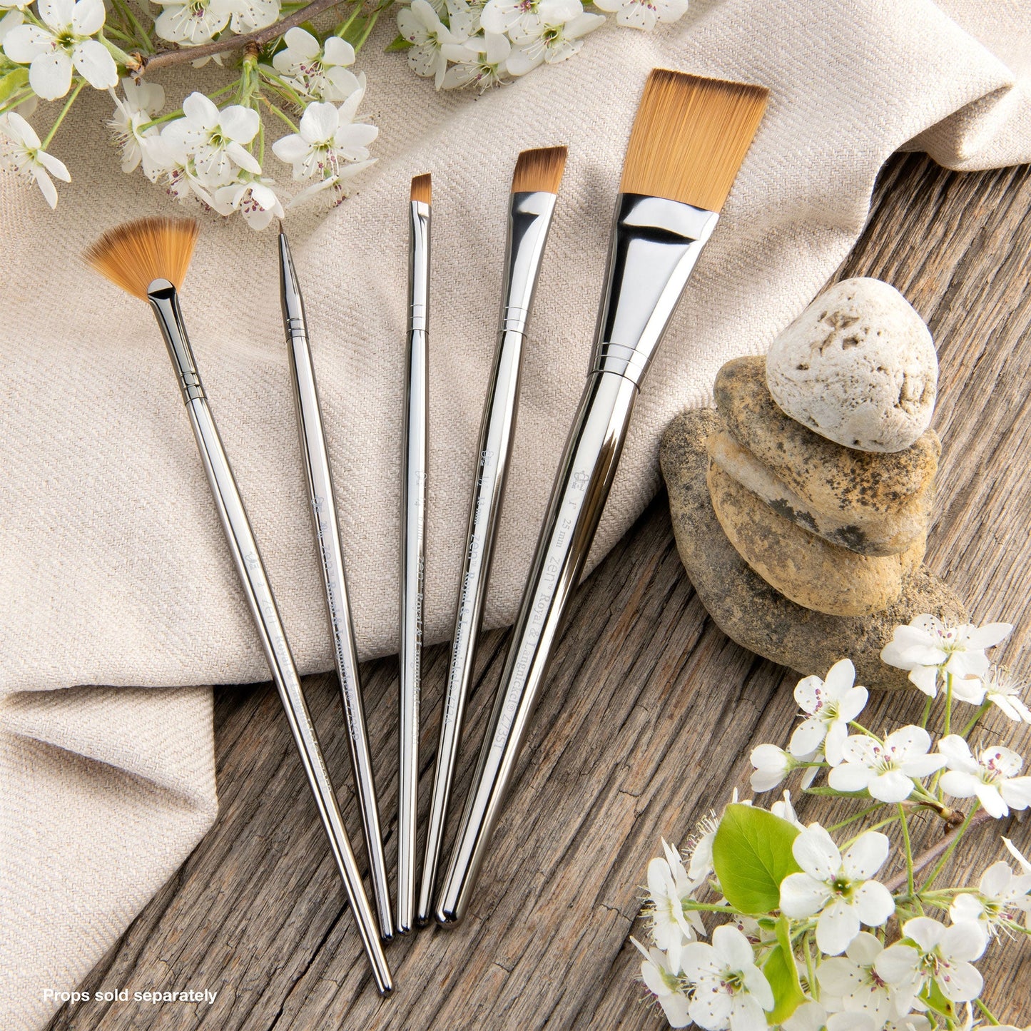 RZEN-SET731 - zen™ 73 Series 5pc Standard Handle Variety Brush Set glam 1