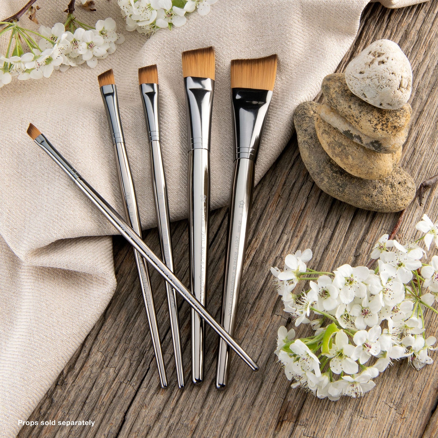 RZEN-SET735 - zen™ 73 Series 5pc Standard Handle Angular Brush Set glam 1