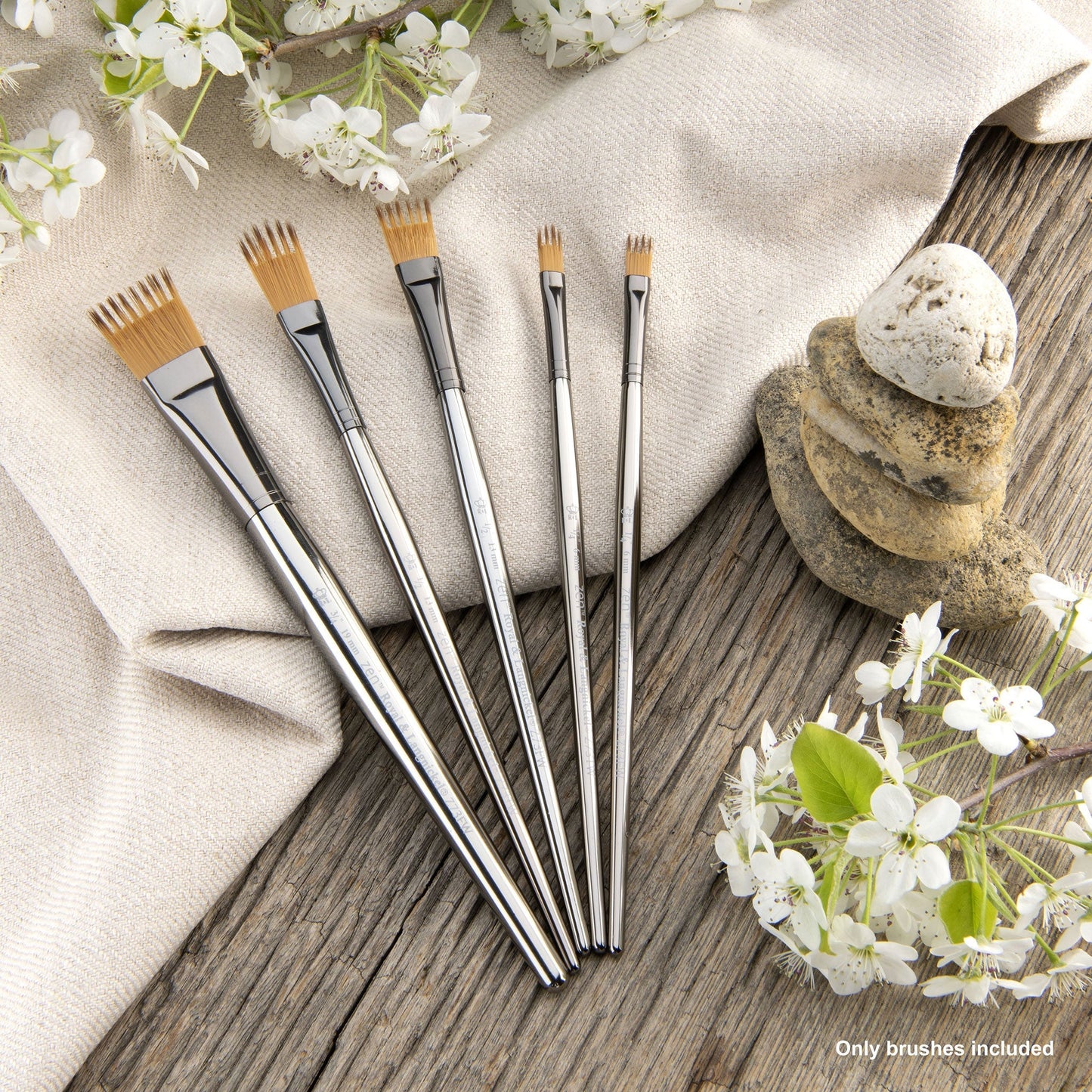 RZEN-SET737 - zen™ 73 Series 5pc Standard Handle Wisp Brush Set glam 1