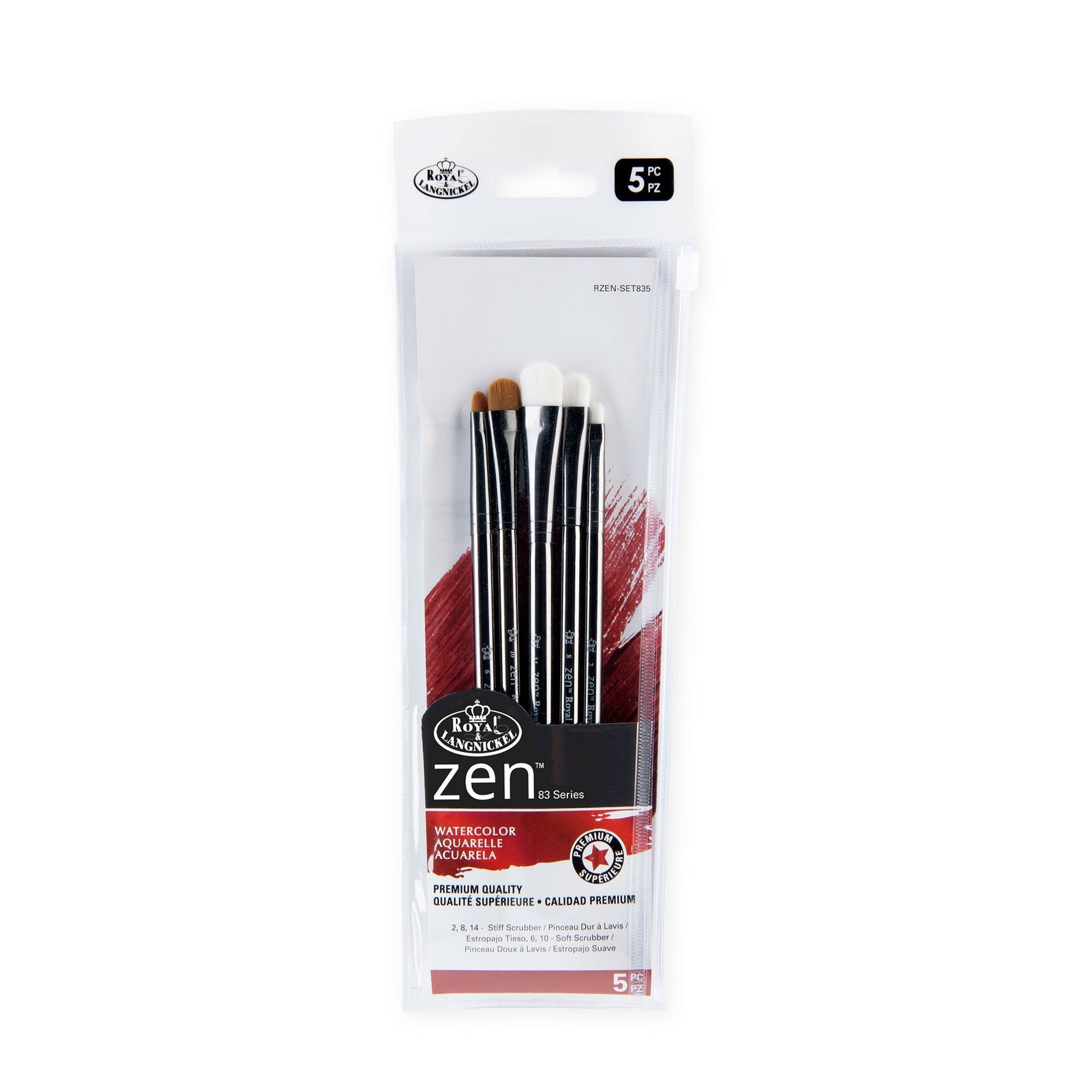 RZEN-SET835 - zen™ 83 Series 5pc Standard Handle Scrubber Brush Set packaging front