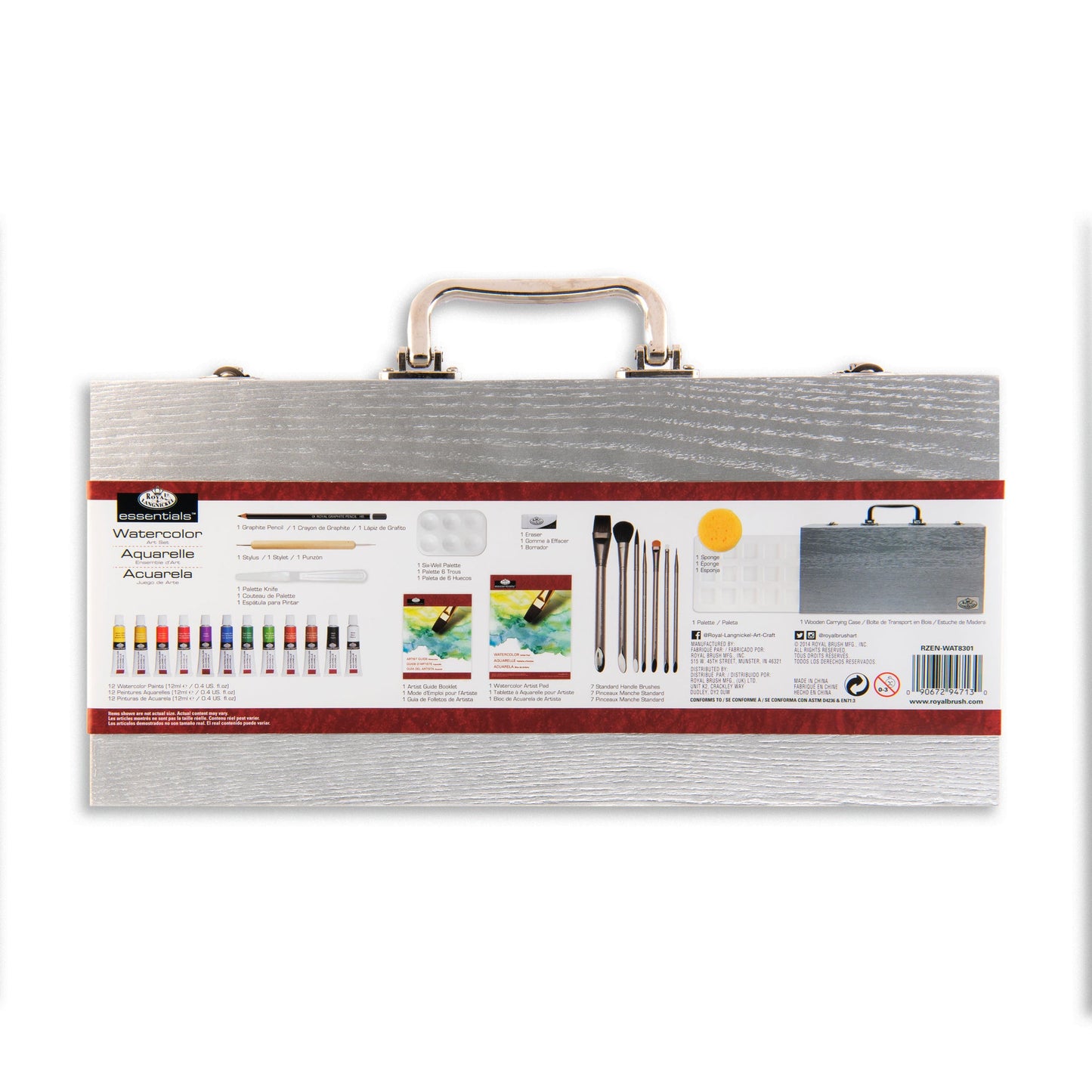 RZEN-WAT8301 | Essentials™ 29pc Watercolor Paint Zen Brush Travel Art Set