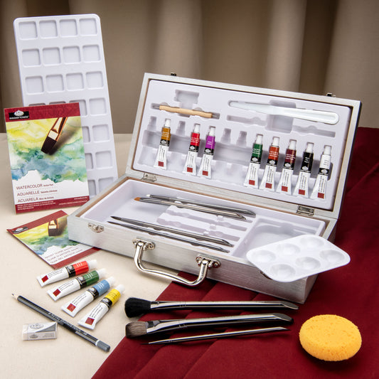 RZEN-WAT8301 | Essentials™ 29pc Watercolor Paint Zen Brush Travel Art Set