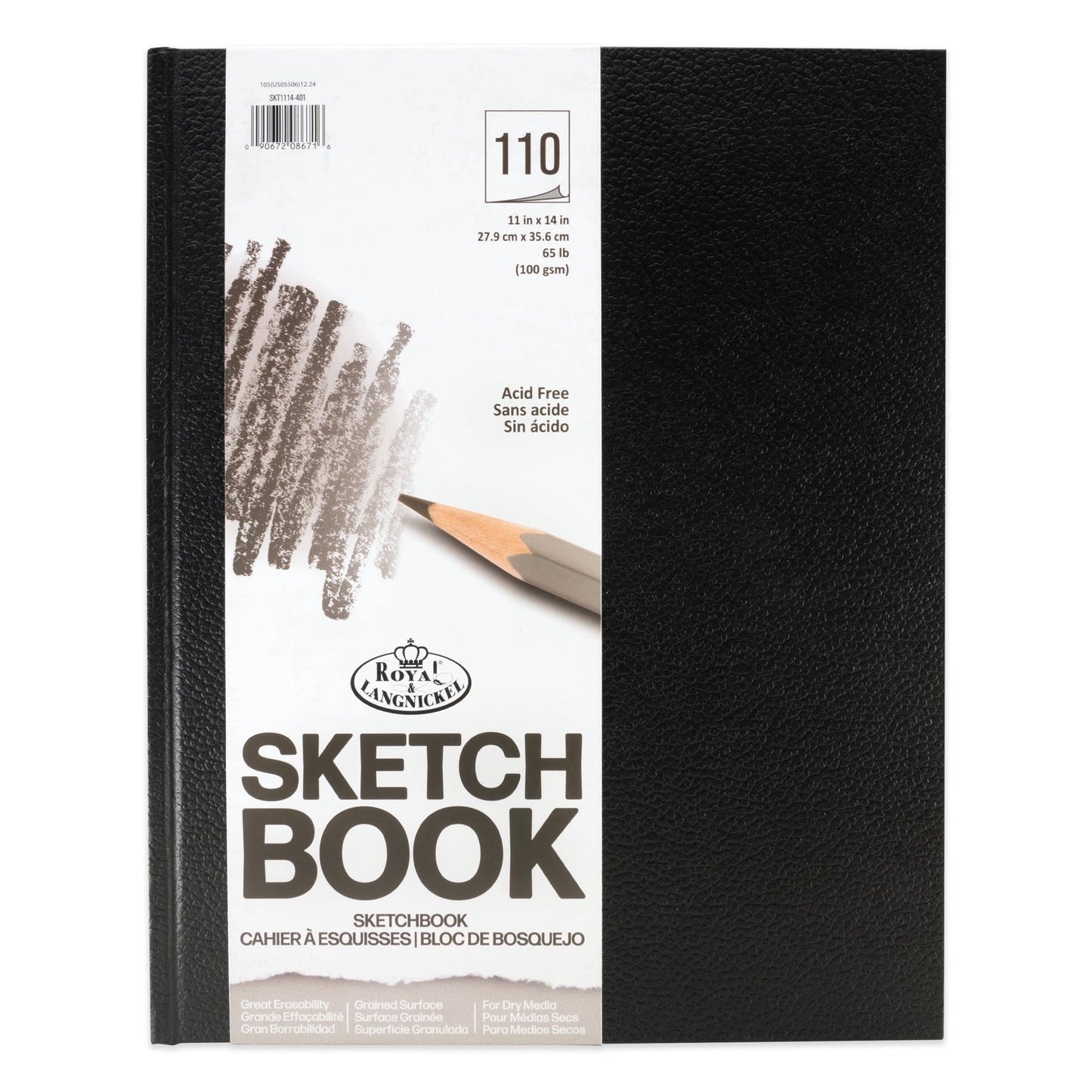 SKT1114-401 | 11" x 14" Black Sketchbook