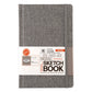 SKTGRY-58 | 5.5" x 8.5" Gray Fabric Hardbound Sketchbook