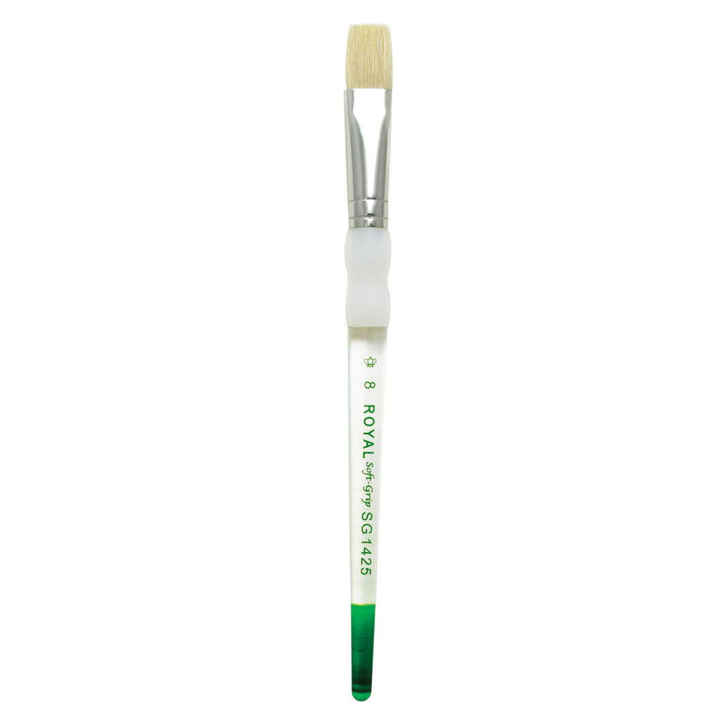 SG1425-8 - Soft-Grip™ White Bristle Standard Handle Bright Brush - 8