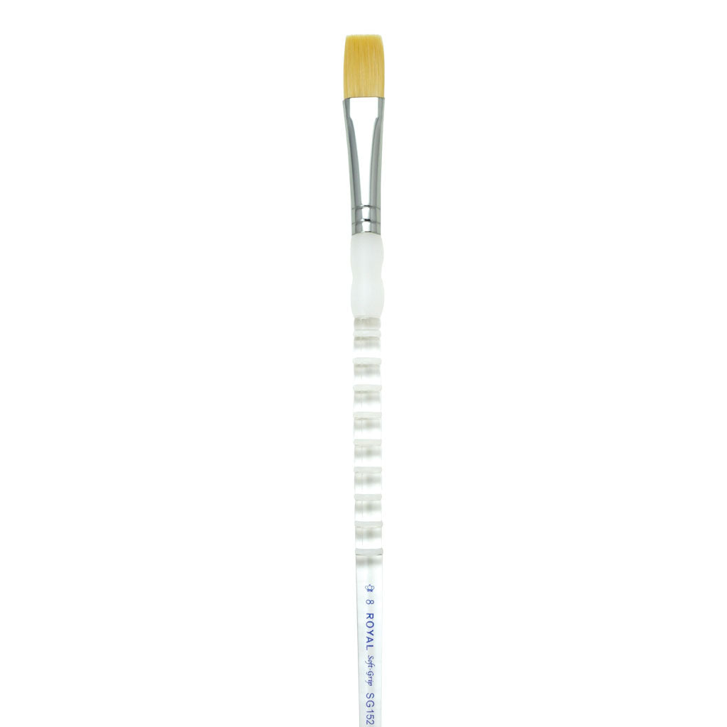 SG152-8 - Soft-Grip™ Golden Taklon Standard Handle Shader Brush Size 8