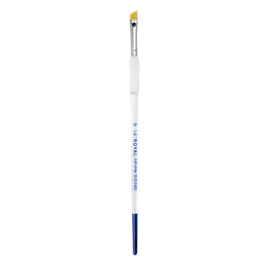 SG160-1/4" - Soft-Grip™ Golden Taklon Standard Handle Angular Brush Size 1/4"