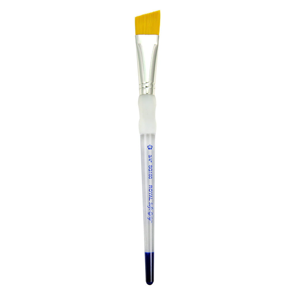 SG160-3/4" - Soft-Grip™ Golden Taklon Standard Handle Angular Brush Size 3/4"