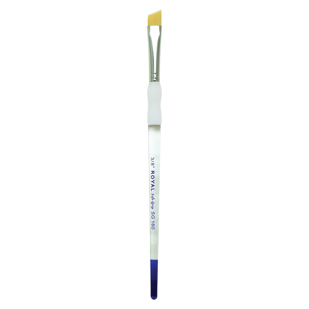 SG160-3/8" - Soft-Grip™ Golden Taklon Standard Handle Angular Brush Size 3/8"