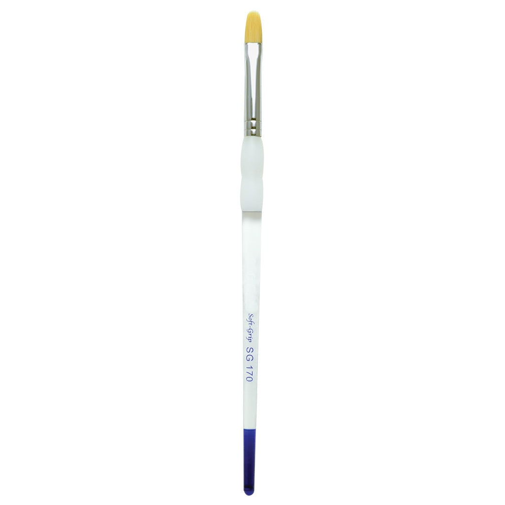 SG170-8 - Soft-Grip™ Golden Taklon Standard Handle Filbert Brush Size 8