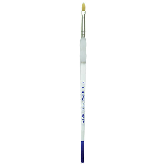 SG170-4 - Soft-Grip™ Golden Taklon Standard Handle Filbert Brush Size 4