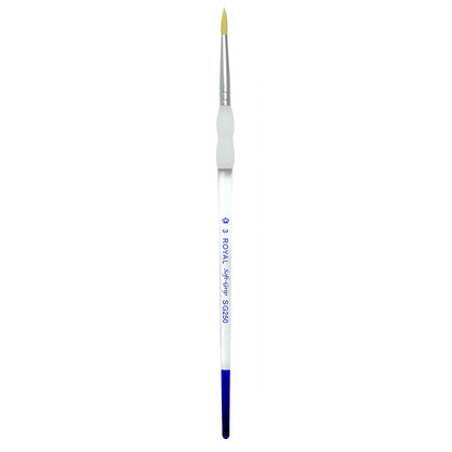 SG250-3 - Soft-Grip™ Golden Taklon Standard Handle Round Brush Size 3