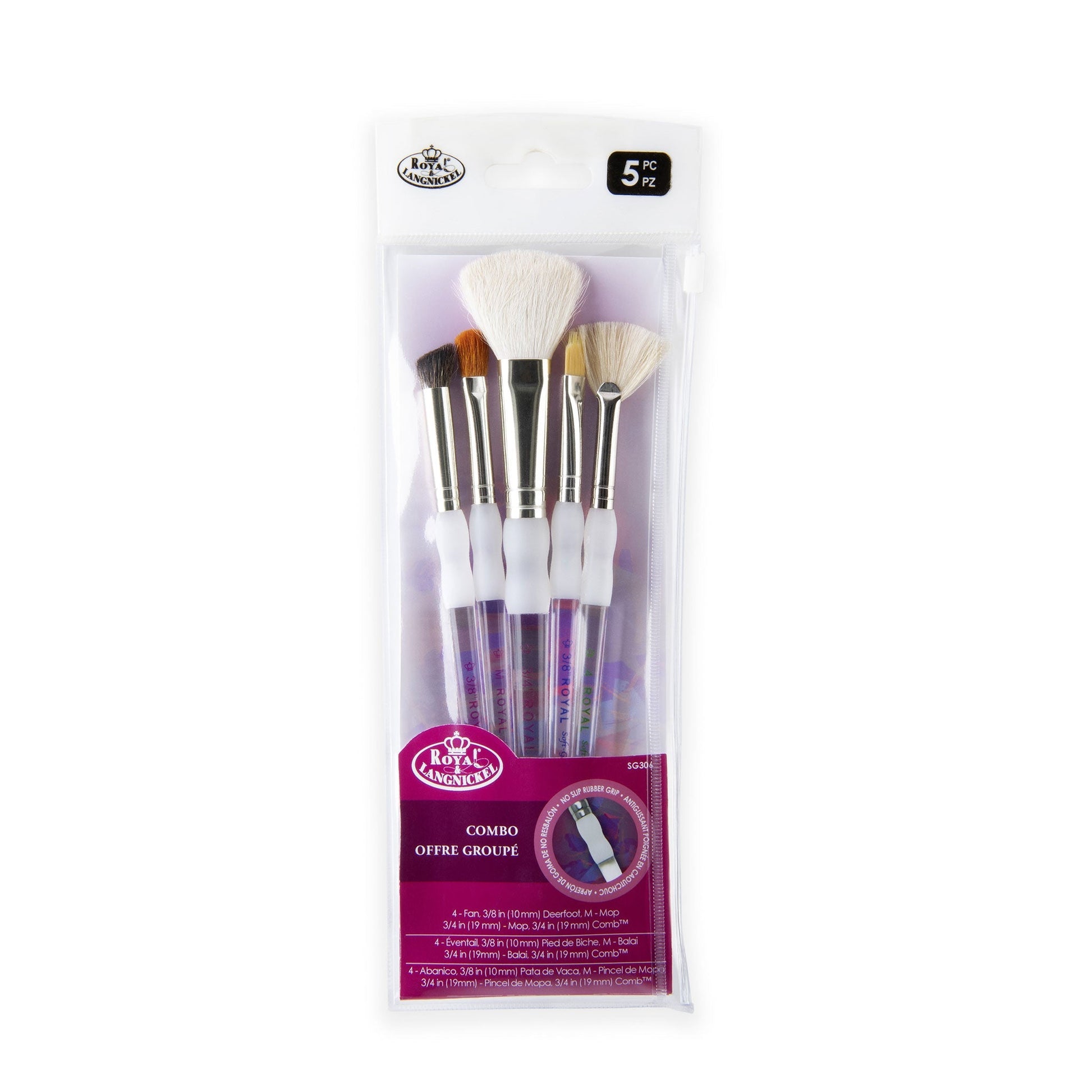 SG306 - Soft-Grip™ 5pc Texture Variety Brush Set packaging front