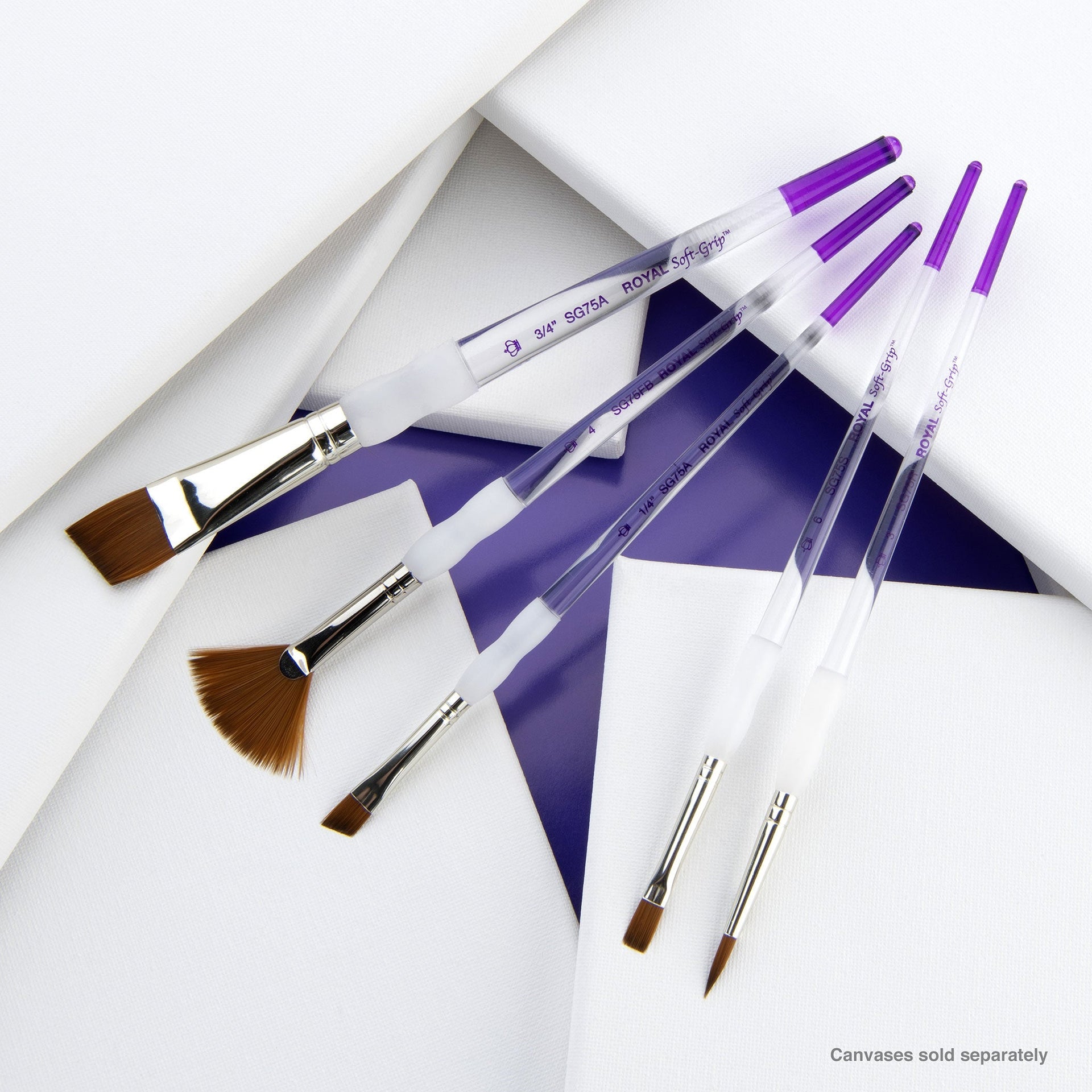 SG310 | Soft-Grip™ 5pc Synthetic Sable Variety Brush Set – Royal