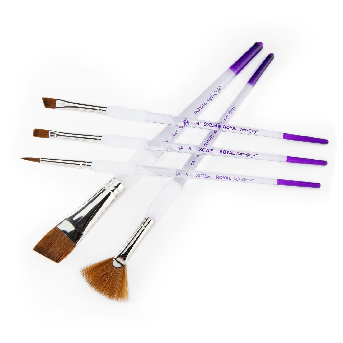 SG310 - Soft-Grip™ 5pc Synthetic Sable Variety Brush Set glam 3