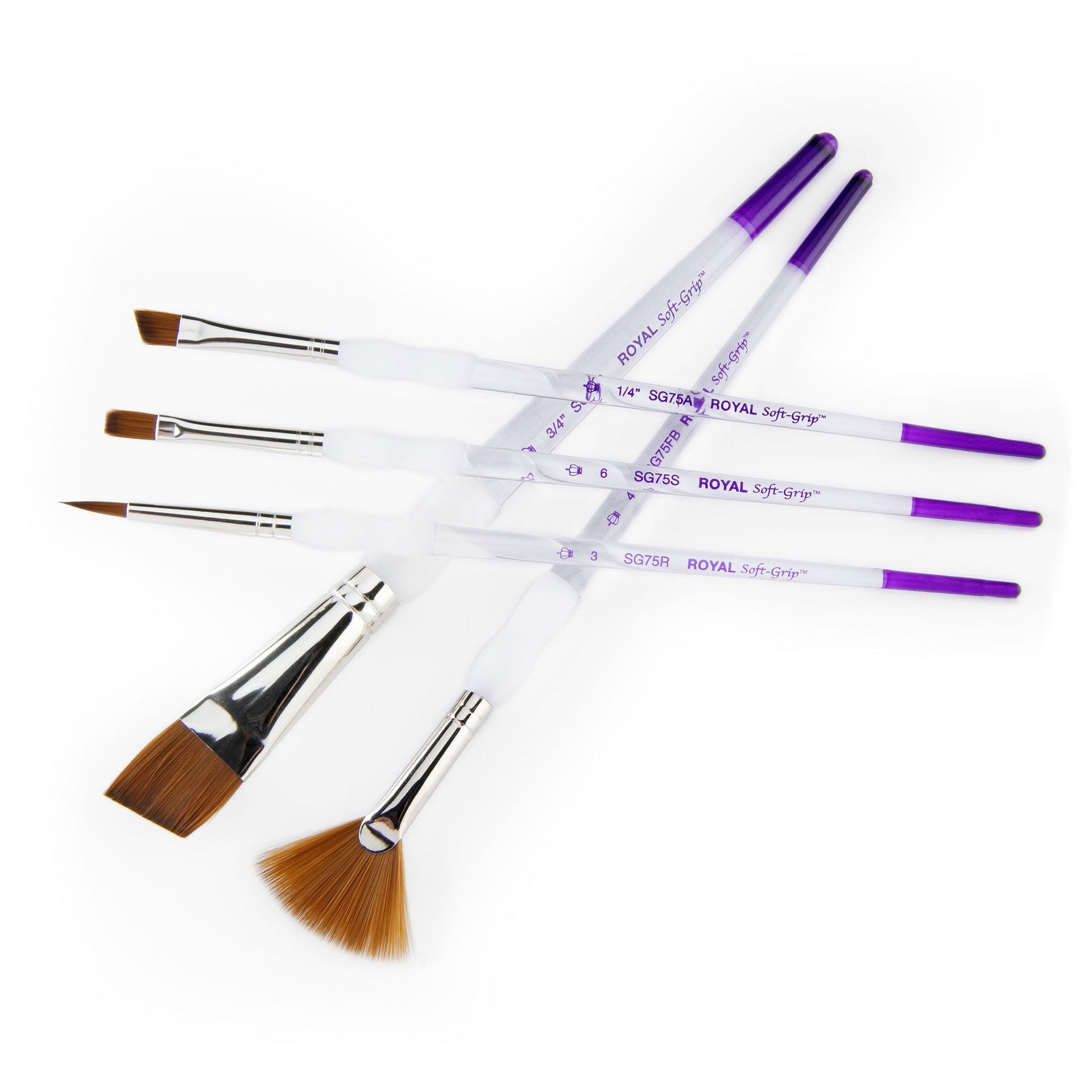 SG310 | Soft-Grip™ 5pc Synthetic Sable Variety Brush Set – Royal