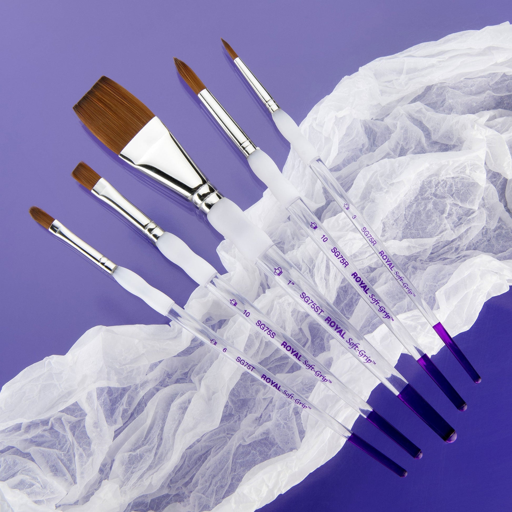 SG311 - Soft-Grip™ 5pc Synthetic Sable Variety Brush Set glam 1