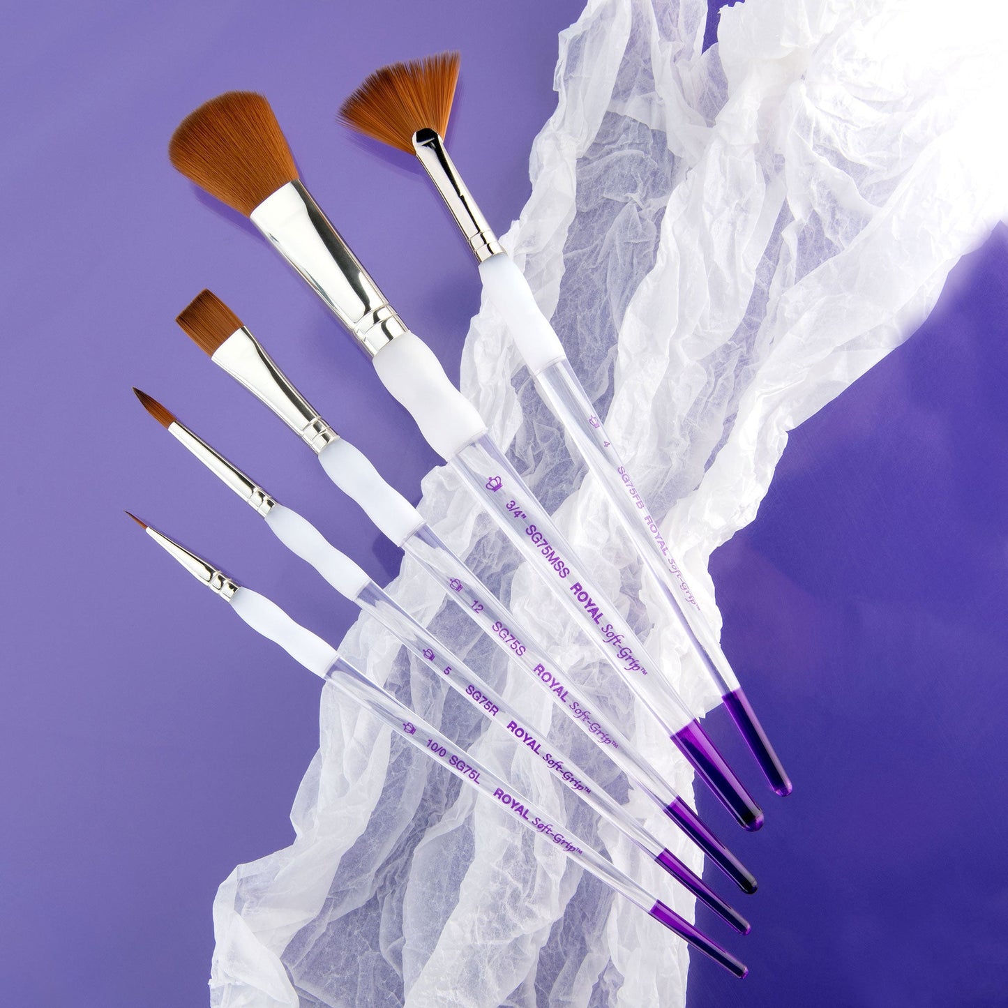 SG316 - Soft-Grip™ 5pc Synthetic Sable Variety Brush Set glam 1