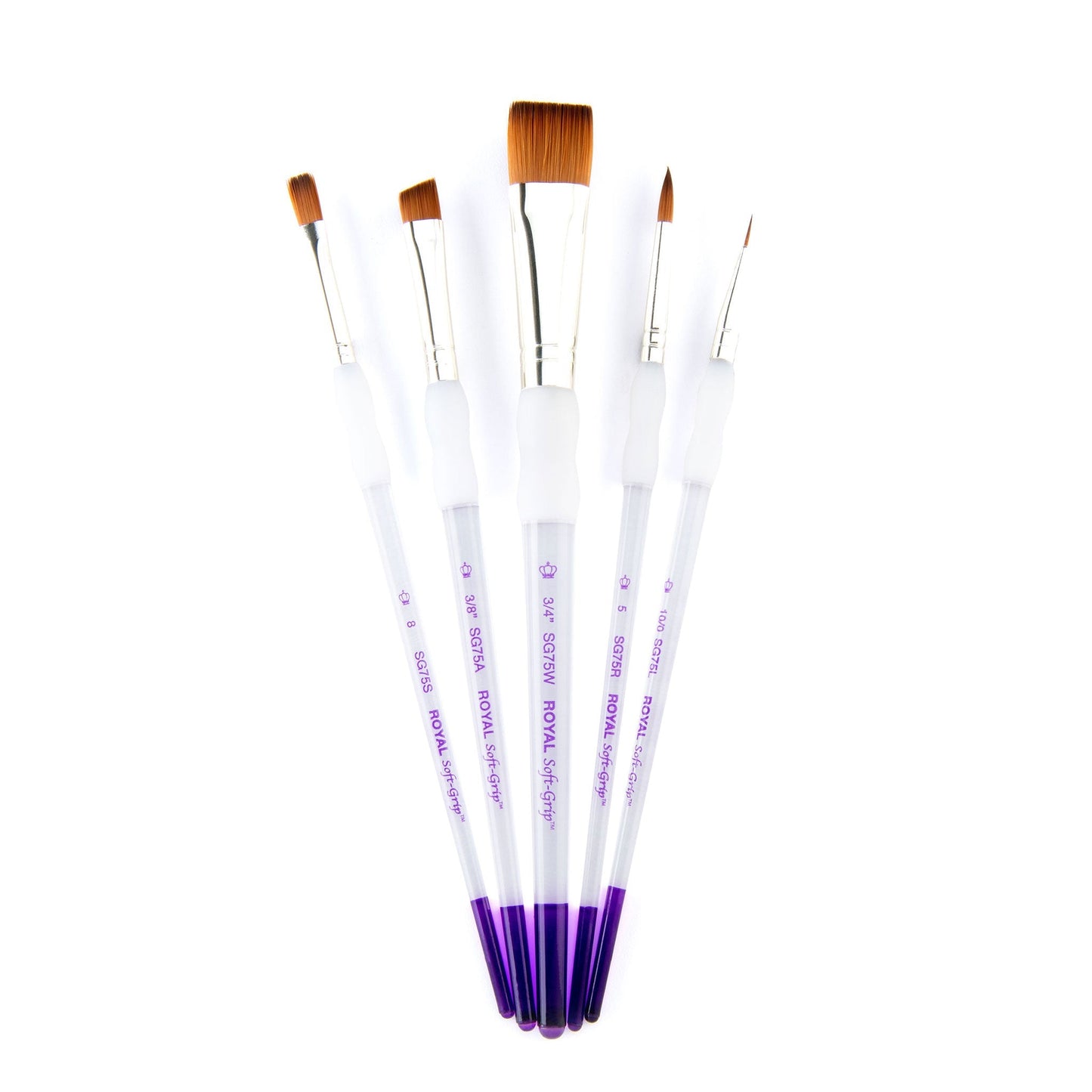 SG317 - Soft-Grip™ 5pc Synthetic Sable Variety Brush Set glam 3