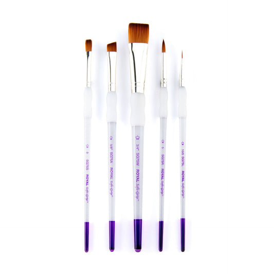 SG317 - Soft-Grip™ 5pc Synthetic Sable Variety Brush Set