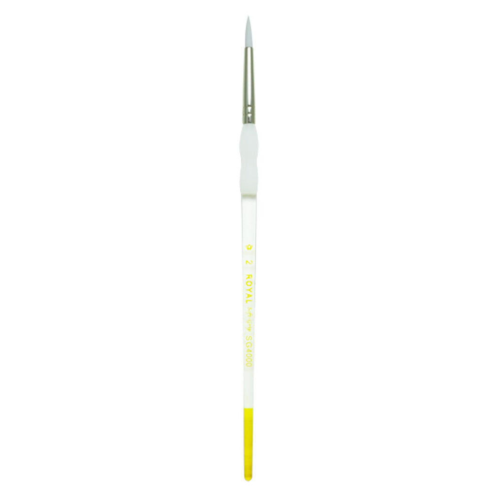 SG4000-2 - Soft-Grip™ White Taklon Round Brush - 2