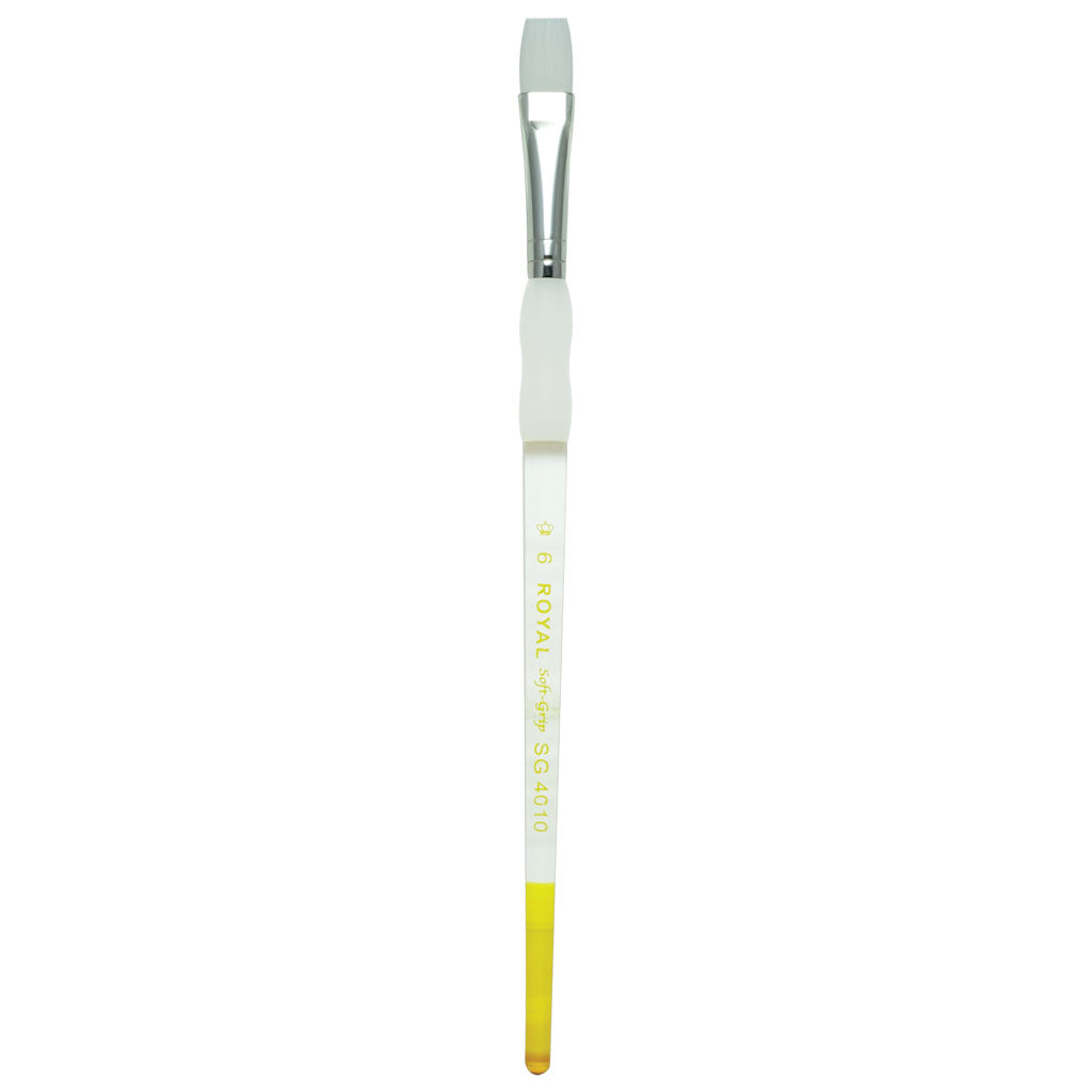 SG4010-6 - Soft-Grip™ White Taklon Bright Brush Size 6