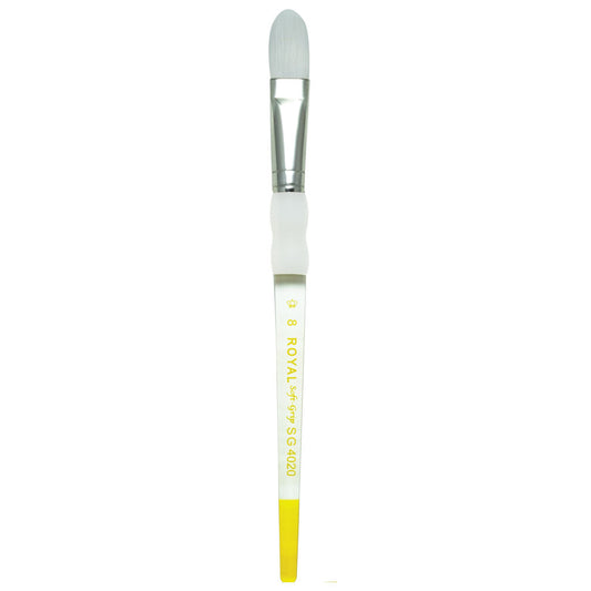 SG4020-8 - Soft-Grip™ White Taklon Filbert Brush - 8