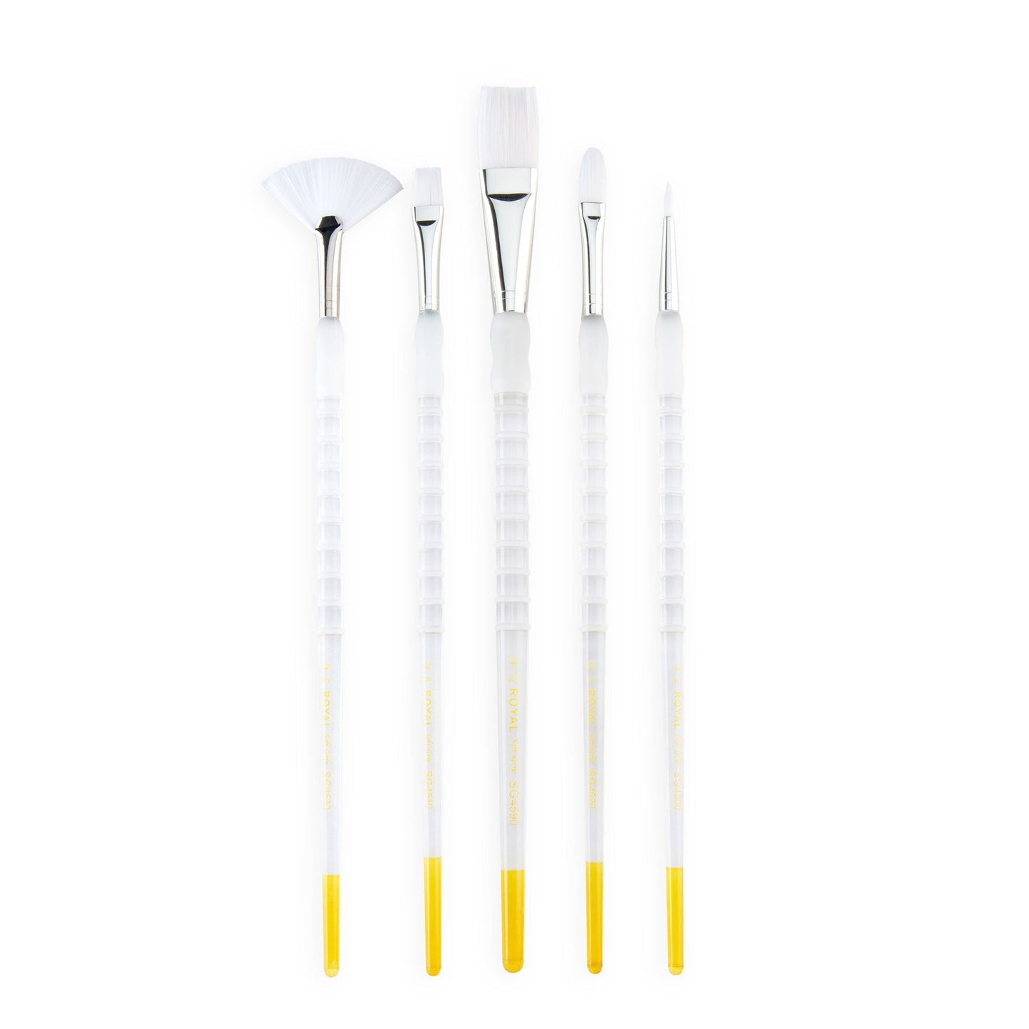 SG502 - Soft-Grip™ 5pc Long Handle White Taklon Variety Brush Set