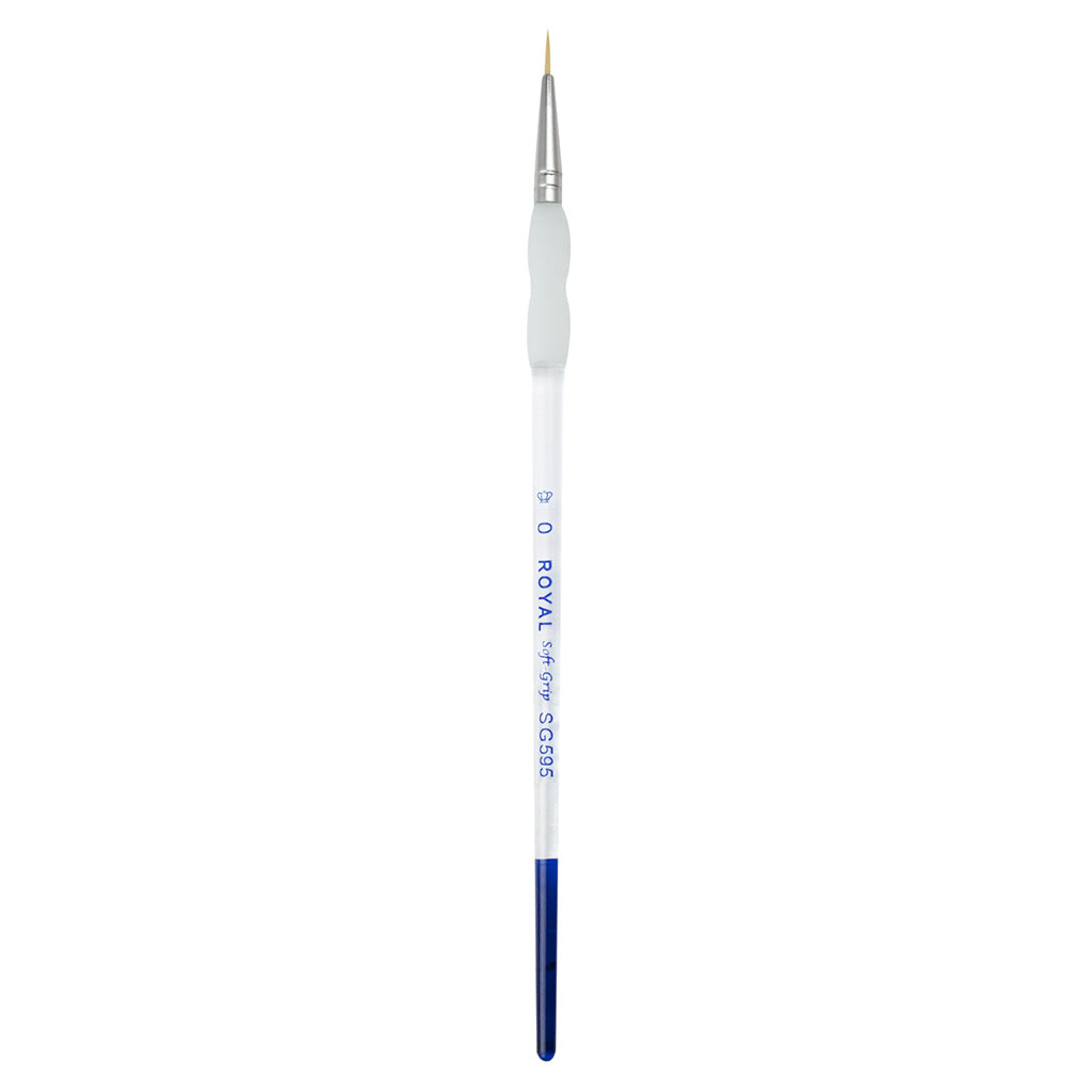 SG595-0 - Soft-Grip™ Gold Taklon Standard Handle Short Liner Brush