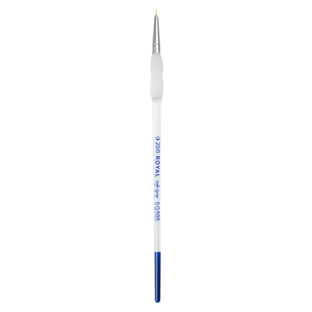 SG595-20/0 - Soft-Grip™ Gold Taklon Standard Handle Short Liner Brush Size 20/0