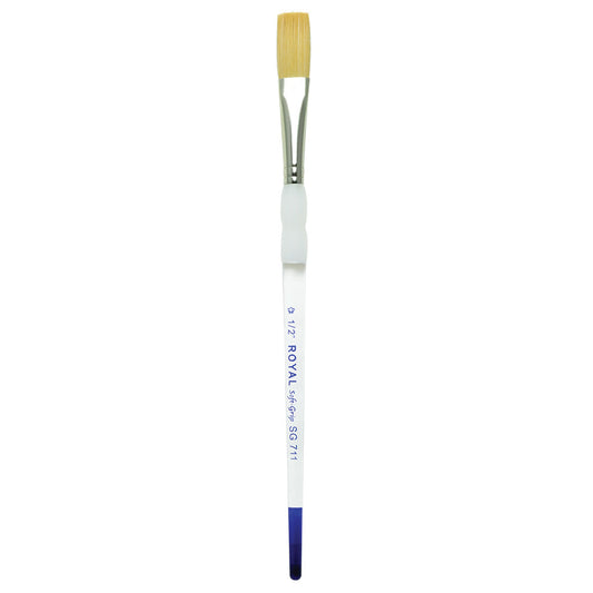 SG711-1/2" - Soft-Grip™ Gold Taklon Standard Handle Stroke Brush Size 1/2"