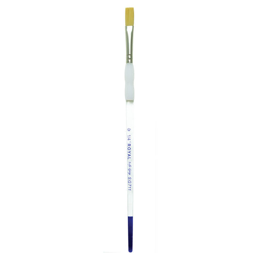 SG711-1/4" - Soft-Grip™ Gold Taklon Standard Handle Stroke Brush Size 1/4"